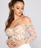 The trendy A Ruched Romance Floral Crop Top is the perfect pick to create a holiday outfit, new years attire, cocktail outfit, or party look for any seasonal event!