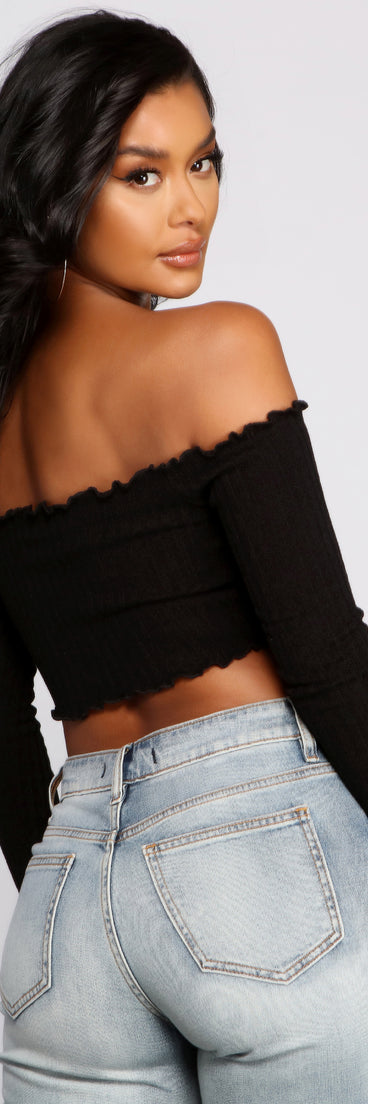 With fun and flirty details, She's So Trendy Off The Shoulder Crop Top shows off your unique style for a trendy outfit for the summer season!