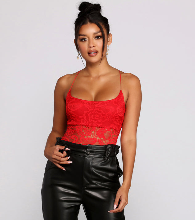 With fun and flirty details, Sultry Sheer Lace Bodysuit shows off your unique style for a trendy outfit for the summer season!