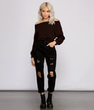 With fun and flirty details, Twist Detail Off The Shoulder Top shows off your unique style for a trendy outfit for the summer season!