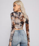 With fun and flirty details, Tie Dye Wrap Crop Top shows off your unique style for a trendy outfit for the summer season!