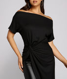 With fun and flirty details, Off-The-Shoulder Asymmetrical Top shows off your unique style for a trendy outfit for the summer season!