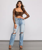 With fun and flirty details, Leopard Print Tie Back Crop Top shows off your unique style for a trendy outfit for the summer season!
