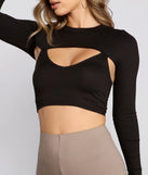 Long Sleeve Crop Top With Topper is a trendy pick to create 2023 festival outfits, festival dresses, outfits for concerts or raves, and complete your best party outfits!