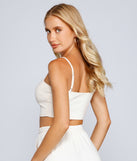 With fun and flirty details, Trendsetting Babe Cropped Tank shows off your unique style for a trendy outfit for the summer season!