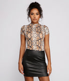 With fun and flirty details, Step Up Snake Print Bodysuit shows off your unique style for a trendy outfit for the summer season!