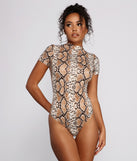 With fun and flirty details, Step Up Snake Print Bodysuit shows off your unique style for a trendy outfit for the summer season!