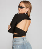 With fun and flirty details, Second Look Open Back Crop Top shows off your unique style for a trendy outfit for the summer season!