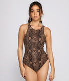 With fun and flirty details, Sassy Style Snake Print Bodysuit shows off your unique style for a trendy outfit for the summer season!
