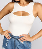With fun and flirty details, Chic Cuts Knit Tank Top shows off your unique style for a trendy outfit for the summer season!