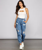With fun and flirty details, Chic Cuts Knit Tank Top shows off your unique style for a trendy outfit for the summer season!