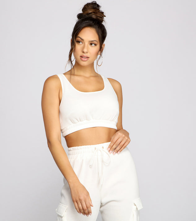 With fun and flirty details, Low Profile Sleeveless Crop Top shows off your unique style for a trendy outfit for the summer season!