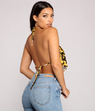With fun and flirty details, Chainlink Handkerchief Crop Top shows off your unique style for a trendy outfit for the summer season!