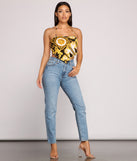 With fun and flirty details, Chainlink Handkerchief Crop Top shows off your unique style for a trendy outfit for the summer season!
