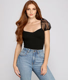 Dress up in Add Some Flair Puff Sleeve Bodysuit as your going-out dress for holiday parties, an outfit for NYE, party dress for a girls’ night out, or a going-out outfit for any seasonal event!