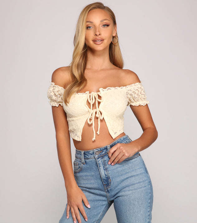 With fun and flirty details, Dainty Detailed Lace Crop Top shows off your unique style for a trendy outfit for the summer season!