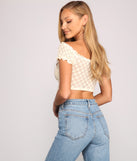 With fun and flirty details, Dainty Detailed Lace Crop Top shows off your unique style for a trendy outfit for the summer season!