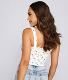 With fun and flirty details, Trendy Blooms Ditsy Floral Crop Top shows off your unique style for a trendy outfit for the summer season!