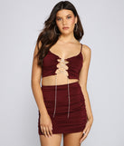 With fun and flirty details, Dazzling Glamour Rhinestone Crop Top shows off your unique style for a trendy outfit for the summer season!