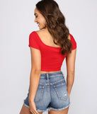 With fun and flirty details, Sweet And Simple Crop Top shows off your unique style for a trendy outfit for the summer season!
