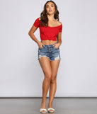 With fun and flirty details, Sweet And Simple Crop Top shows off your unique style for a trendy outfit for the summer season!
