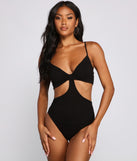 With fun and flirty details, Basic Ribbed Knit Cutout Bodysuit shows off your unique style for a trendy outfit for the summer season!