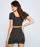 With fun and flirty details, Polka Dot Perfection Crop Top shows off your unique style for a trendy outfit for the summer season!