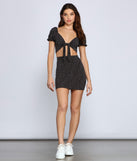 With fun and flirty details, Polka Dot Perfection Crop Top shows off your unique style for a trendy outfit for the summer season!