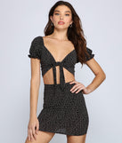 With fun and flirty details, Polka Dot Perfection Crop Top shows off your unique style for a trendy outfit for the summer season!