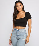 With fun and flirty details, Sealed With Chic Puff Sleeve Crop Top shows off your unique style for a trendy outfit for the summer season!