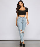 With fun and flirty details, Sealed With Chic Puff Sleeve Crop Top shows off your unique style for a trendy outfit for the summer season!