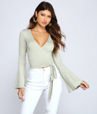 With fun and flirty details, Add Some Flair Wrap-Front Top shows off your unique style for a trendy outfit for the summer season!