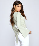 With fun and flirty details, Add Some Flair Wrap-Front Top shows off your unique style for a trendy outfit for the summer season!