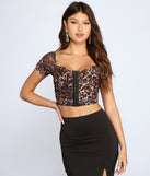 With fun and flirty details, Fierce Vibes Corset Crop Top shows off your unique style for a trendy outfit for the summer season!