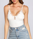 With fun and flirty details, Chic Darling Trendy Applique Bodysuit shows off your unique style for a trendy outfit for the summer season!