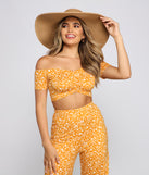 You’ll look stunning in the Floral Sensation Off-The-Shoulder Top when paired with its matching separate to create a glam clothing set perfect for a New Year’s Eve Party Outfit or Holiday Outfit for any event!