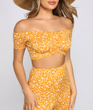 With fun and flirty details, Floral Sensation Off-The-Shoulder Top shows off your unique style for a trendy outfit for the summer season!