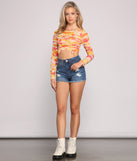 With fun and flirty details, Bold Babe Tie-Dye Mesh Crop Top shows off your unique style for a trendy outfit for the summer season!