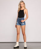 With fun and flirty details, Cut Above The Rest Ribbed Knit Bodysuit shows off your unique style for a trendy outfit for the summer season!
