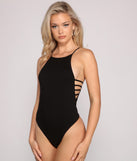 With fun and flirty details, Cut Above The Rest Ribbed Knit Bodysuit shows off your unique style for a trendy outfit for the summer season!
