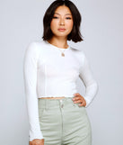 With fun and flirty details, All The Details Ribbed Knit Crop Top shows off your unique style for a trendy outfit for the summer season!
