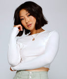 With fun and flirty details, All The Details Ribbed Knit Crop Top shows off your unique style for a trendy outfit for the summer season!