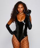 With fun and flirty details, Dangerous Woman Faux Leather Bodysuit shows off your unique style for a trendy outfit for the summer season!