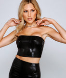 You’ll look stunning in the Alluring And Chic Cropped Tube Top when paired with its matching separate to create a glam clothing set perfect for parties, date nights, concert outfits, back-to-school attire, or for any summer event!