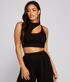 With fun and flirty details, Vacay Vibes Cutout Crop Top shows off your unique style for a trendy outfit for the summer season!