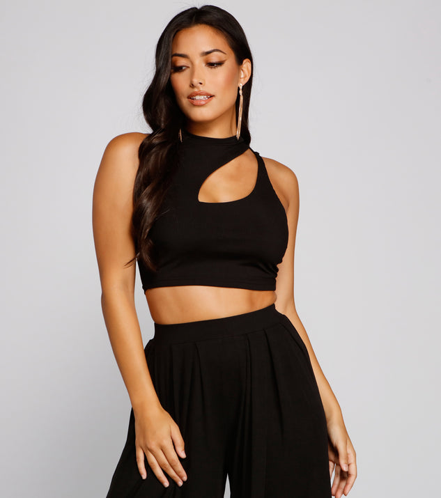 With fun and flirty details, Vacay Vibes Cutout Crop Top shows off your unique style for a trendy outfit for the summer season!