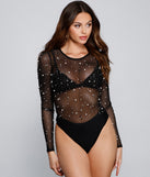 With fun and flirty details, All That Shine Pearl And Rhinestone Bodysuit shows off your unique style for a trendy outfit for the summer season!