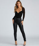 With fun and flirty details, Sparkle Tonight Heat Stone Mesh Bodysuit shows off your unique style for a trendy outfit for the summer season!