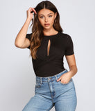 With fun and flirty details, Anything But Basic Short Sleeve Bodysuit shows off your unique style for a trendy outfit for the summer season!