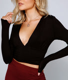 Chic Basic Long Sleeve Crop Top is a trendy pick to create 2023 festival outfits, festival dresses, outfits for concerts or raves, and complete your best party outfits!